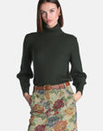 Balloon-sleeved sweater