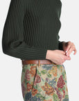 Balloon-sleeved sweater