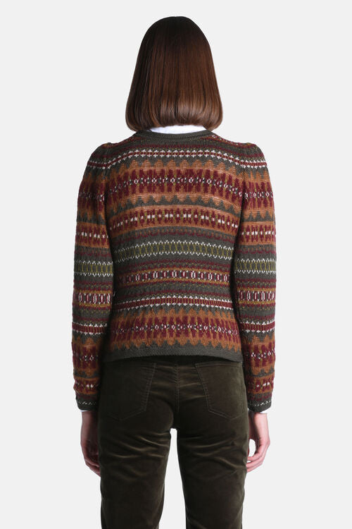 Jacquard knit sweater
