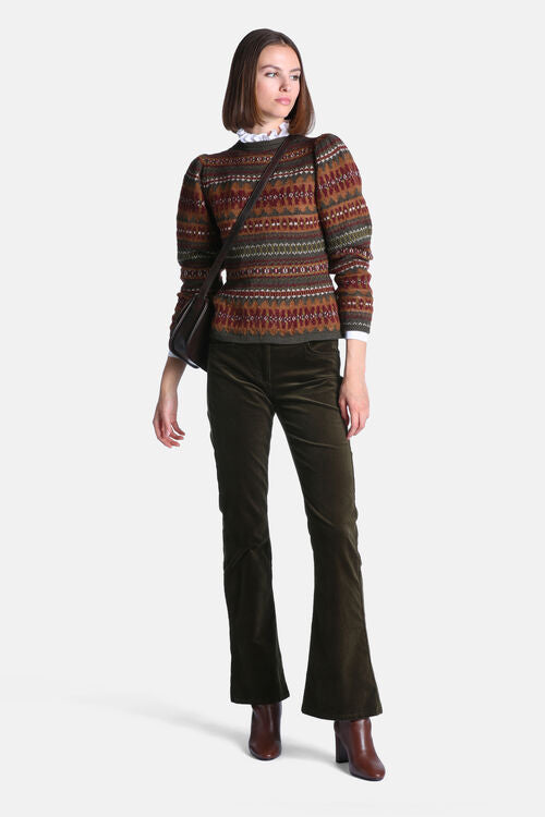 Jacquard knit sweater