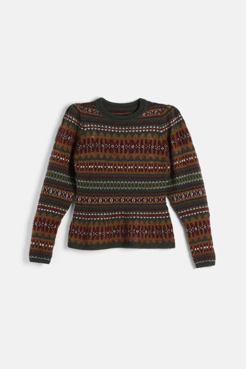 Jacquard knit sweater