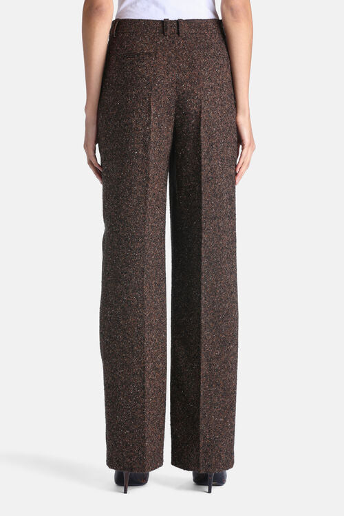 Regular-fit pants with pleats