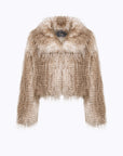 Boxy jacket in faux fur