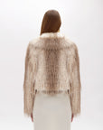 Boxy jacket in faux fur