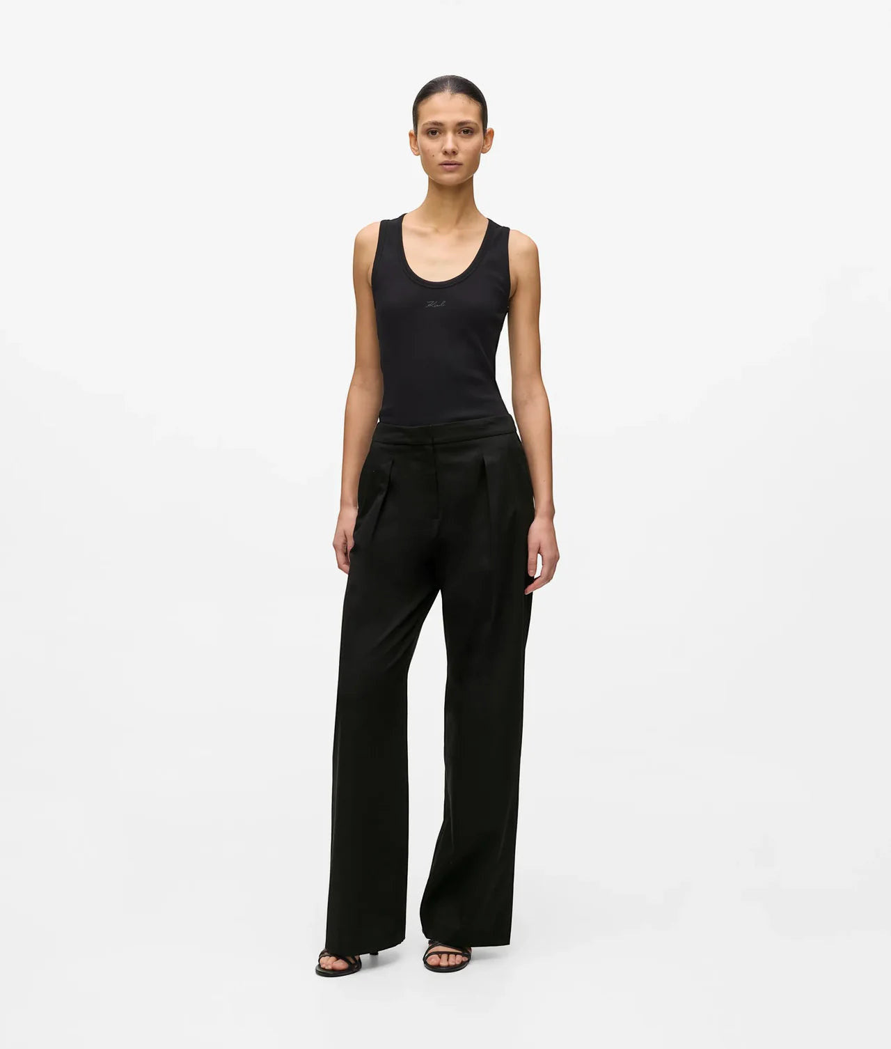 MiLA Boutique black structured suit pants with a tailored silhouette and hook-and-eye zip-fly closure.