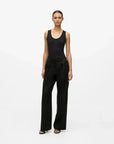 MiLA Boutique black structured suit pants with a tailored silhouette and hook-and-eye zip-fly closure.