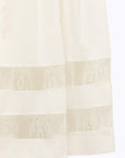 MiLA Boutique cream off-the-shoulder midi dress with lace inserts and square neckline.