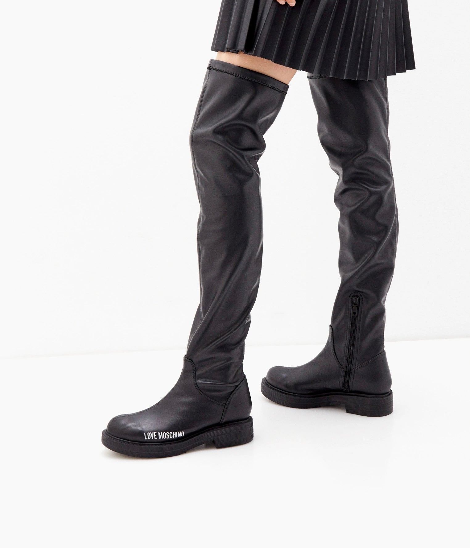 Moschino over cheap the knee boots