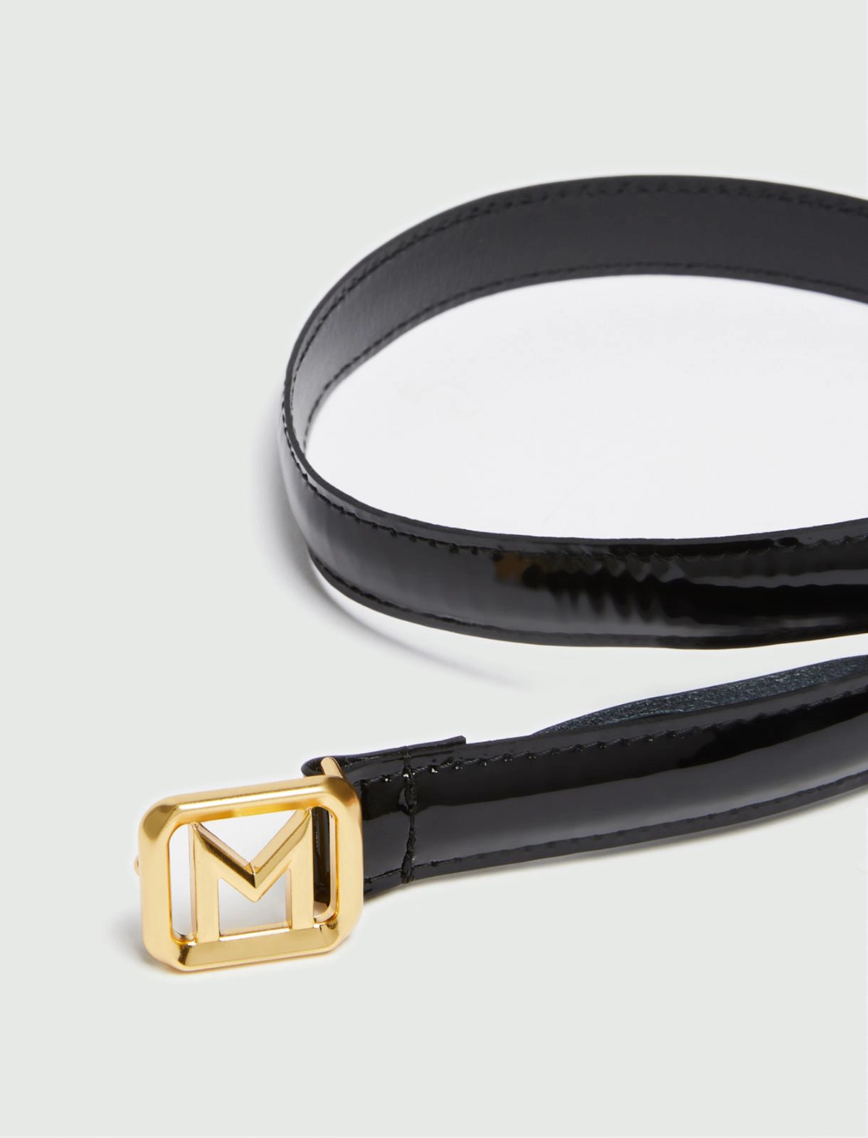 Patent leather belt