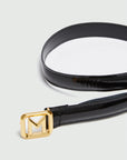 Patent leather belt